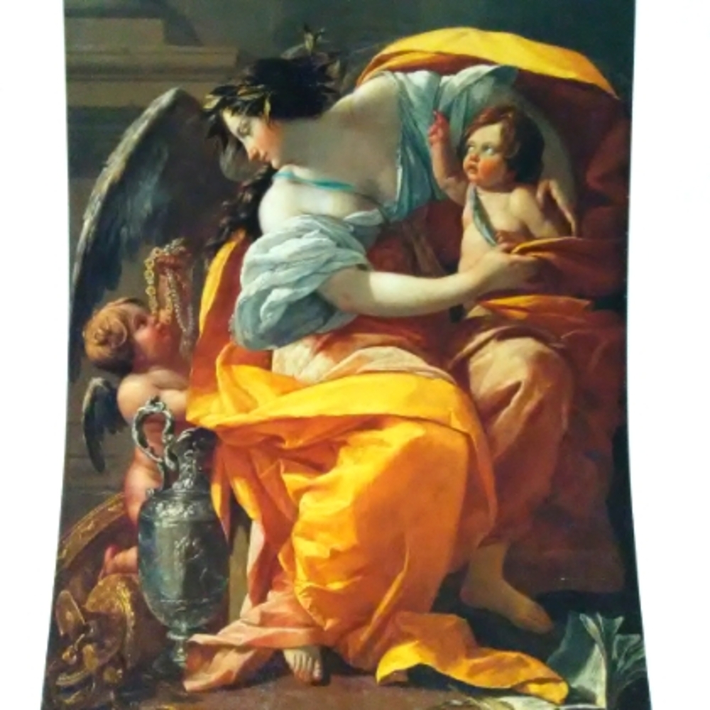 Allegory of Wealth French Vouet Print from Louvre